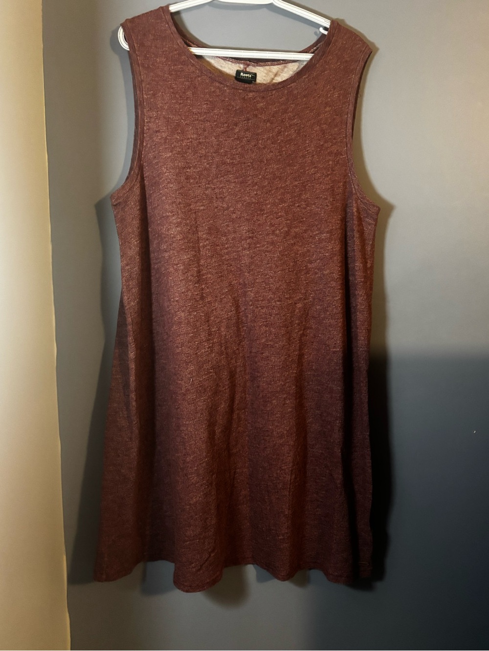 Roots Canada - A New Day Sleeveless A-Line Top Dress in Burgundy